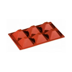 Silikomart Italy SF007 Silicone Moulds 6 Pyramids 71 x H 40 mm, 90 ml