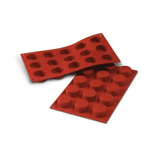 Silikomart Italy SF027 Baking Moulds 15 Petit Fours ø 40 x H 20 mm, 30 ml