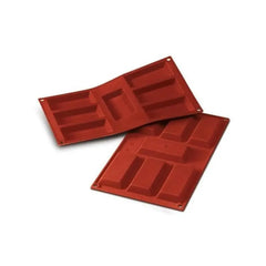 Silikomart Italy SF054 Baking Moulds 7 Financiers 95 x 12 mm, 50 ml