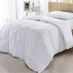 Simplicity 200 Thread Count Hotel Linen Duvet Cover King Polycotton Percale, 120 GSM, 270 x 250 cm, Color White