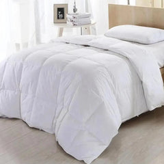 Simplicity 200 Thread Count Hotel Linen Duvet Cover Single Polycotton Percale, 120 GSM, 170 x 230 cm, Color White