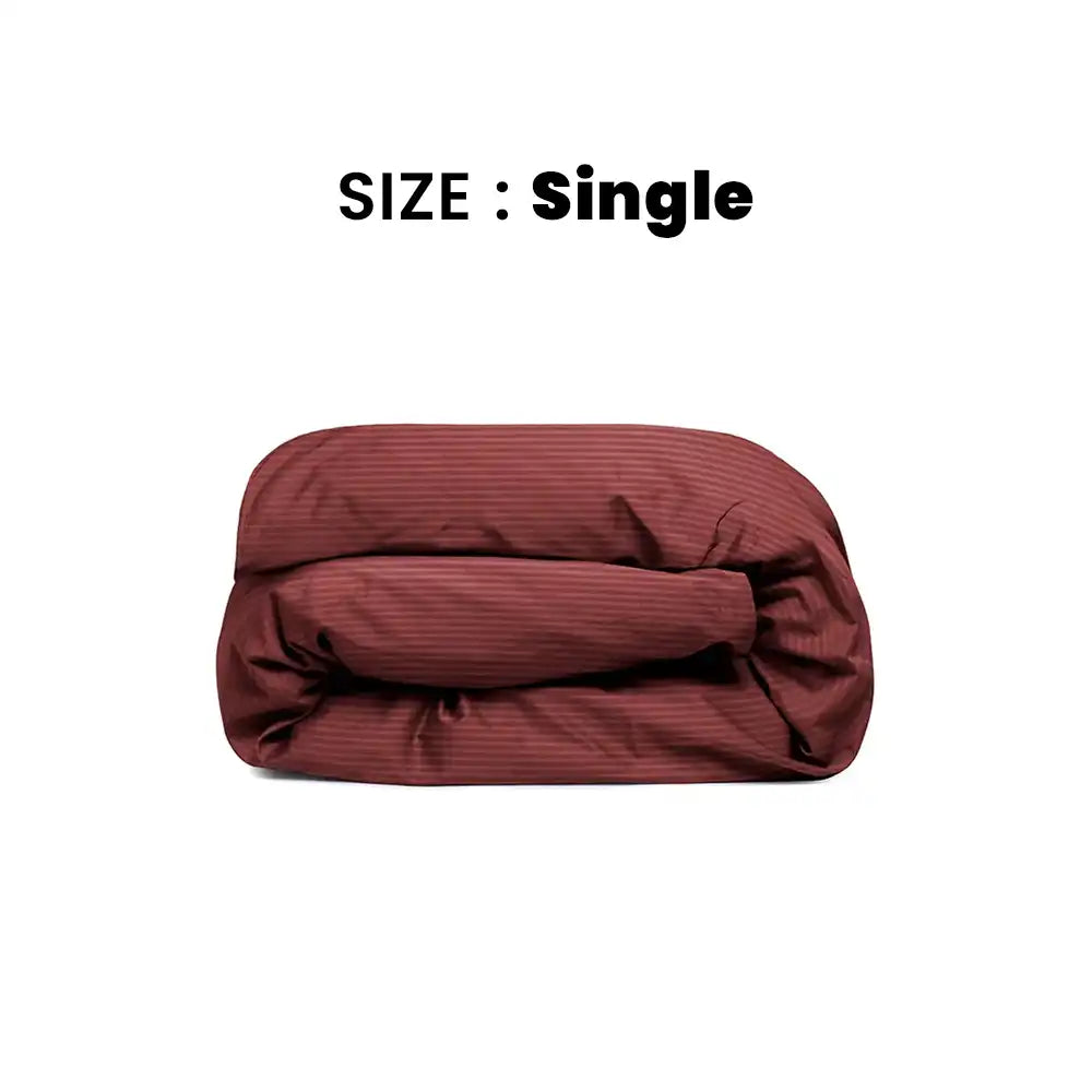 ths zen stripes single twin duvet cover burgundy