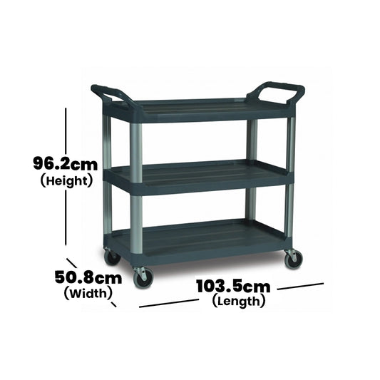 rubbermaid 3 shelves x tra utility cart with open sides