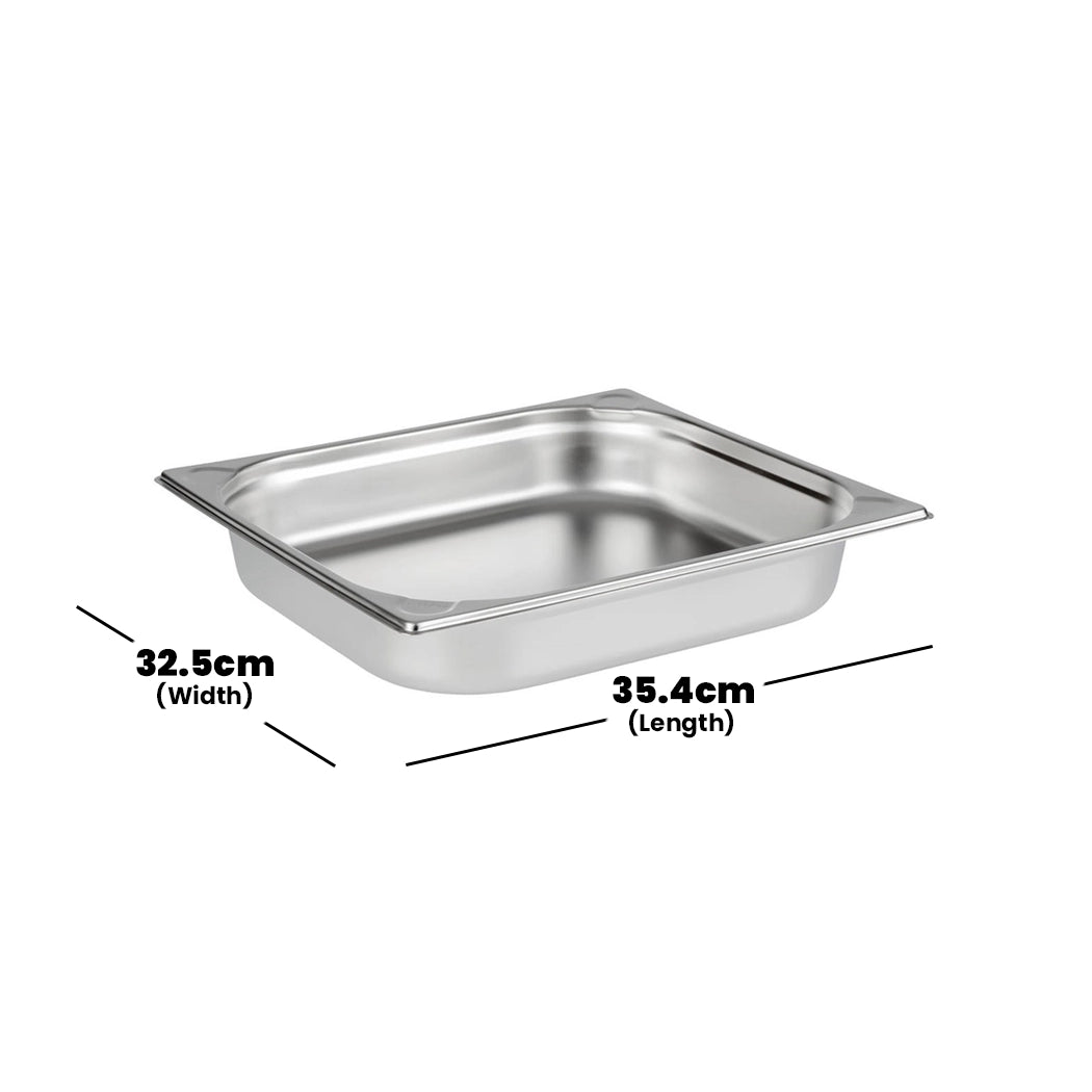 Viraj Stainless Steel GN 2/4 Pan, Height 6.5cm