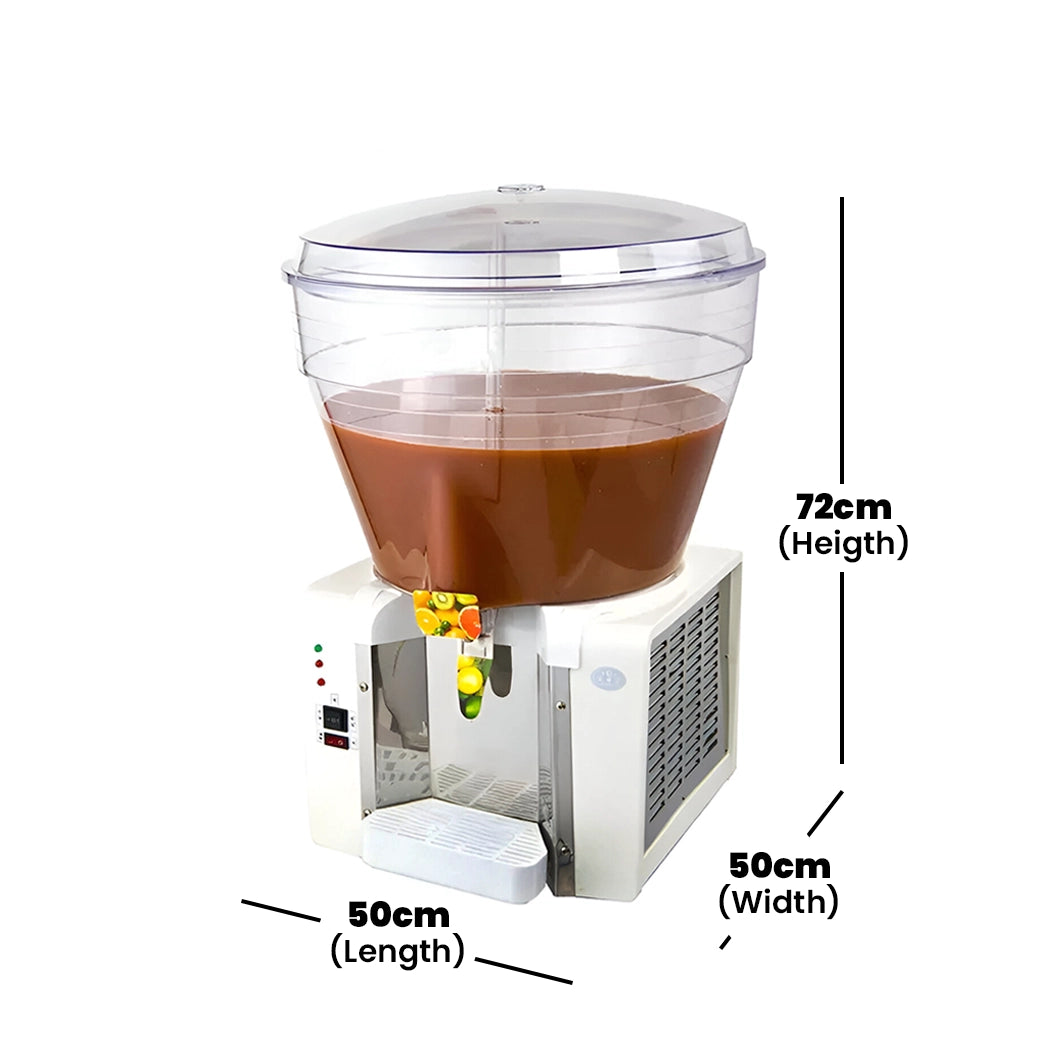 THS Stainless Steel Juice Dispenser, 50 L, 0.38 kW, 50 x 50 x 72 cm