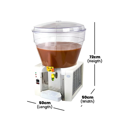 THS Stainless Steel Juice Dispenser, 50 L, 0.38 kW, 50 x 50 x 72 cm