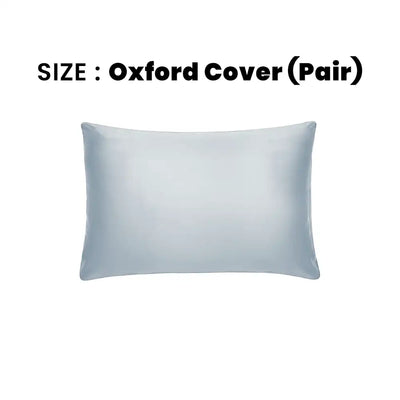 ths giza cotton oxford pillow cover pair silver grey