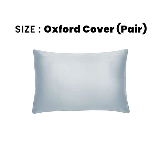 ths giza cotton oxford pillow cover pair silver grey