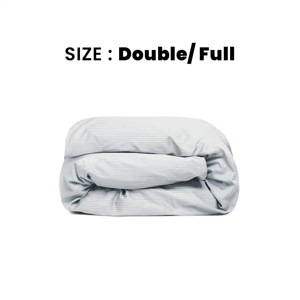 ths zen stripes double full duvet cover glacier