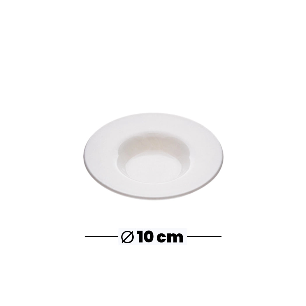 Tribeca Polycarbonate White Espresso Saucer 70 ml, BOX QUANTITY 72 PCS