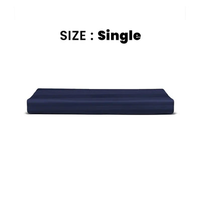 ths eternal stripes single cotton flat bed sheet navy blue