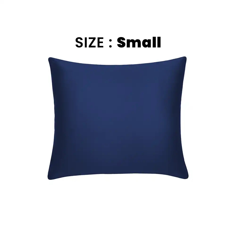 ths giza cotton small cushion cover indigo blue