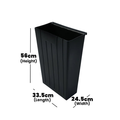 Tribeca Waste Bin for Service Trolley Black, 33.5 x 24.5 x 56 cm