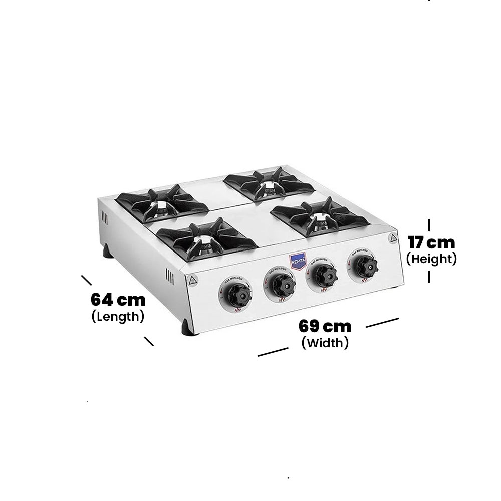 remta countertop 4 gas burner 6900 w