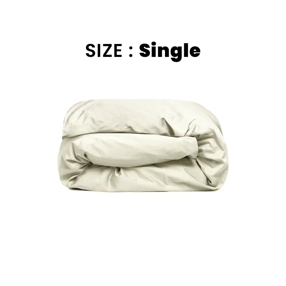 ths giza cotton single duvet cover ivory