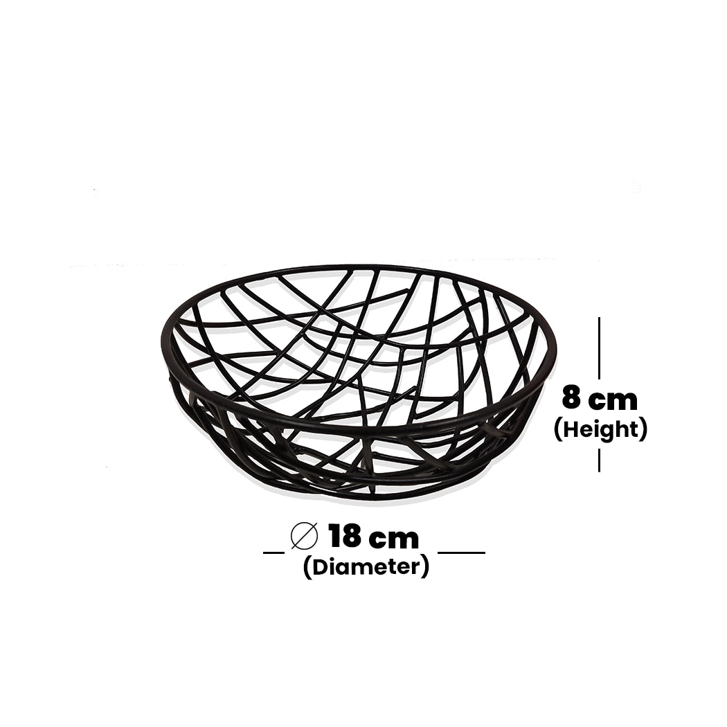 THS MS wire Bread Basket with Black finish