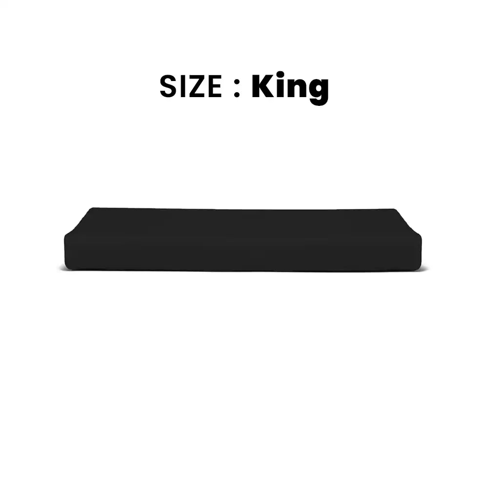 ths giza cotton king flat bed sheet onyx