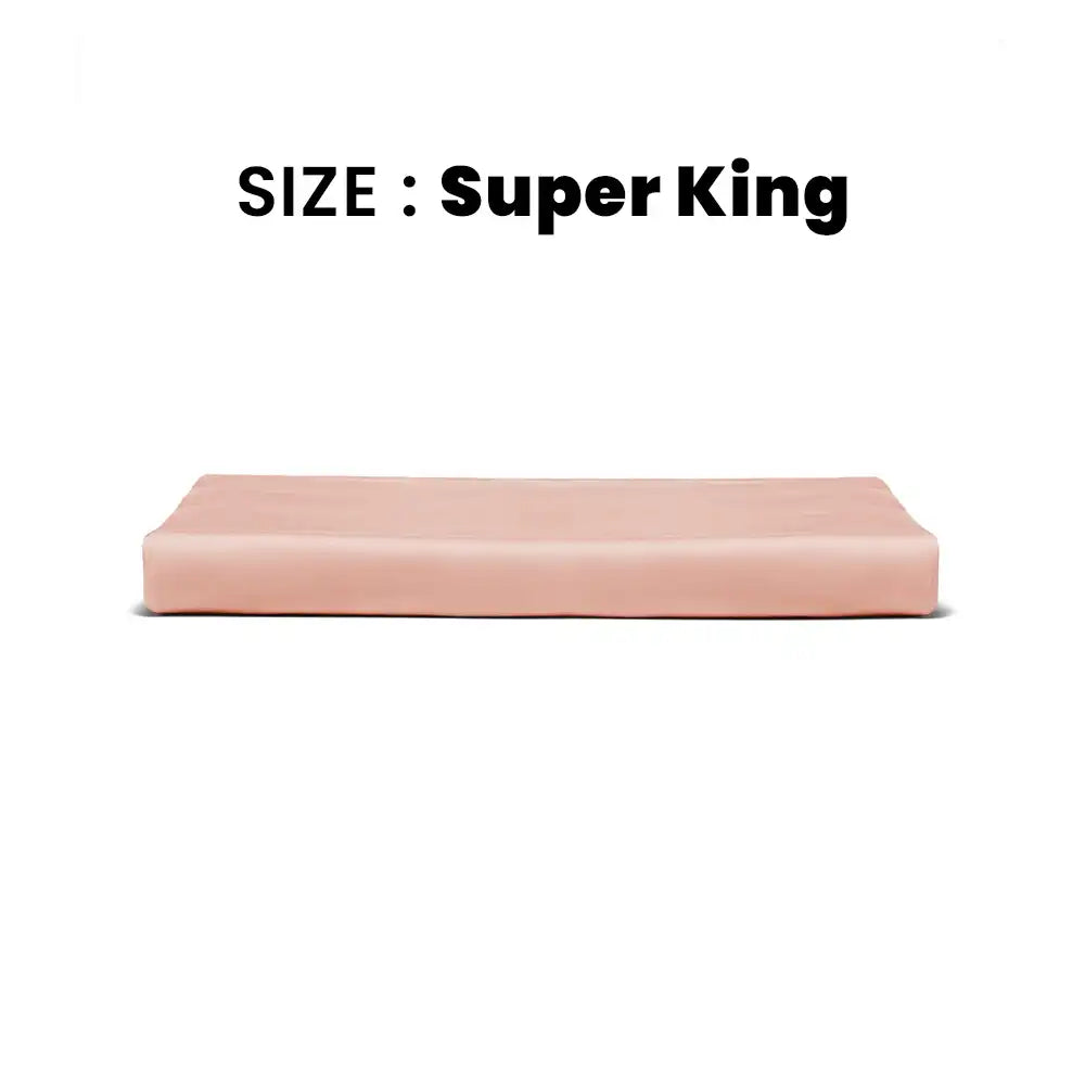 ths giza cotton super king flat bed sheet rose