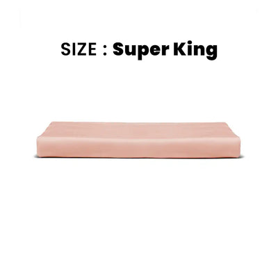 ths giza cotton super king flat bed sheet rose