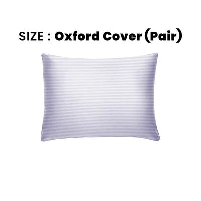 ths zen stripes cotton oxford pillow cover pair glacier