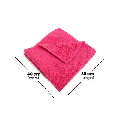 THS 310440 Pink Microfiber Cleaning Cloths 38 x 40cm