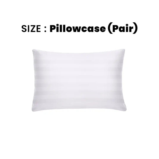 ths eternal stripes cotton pillowcase pair white