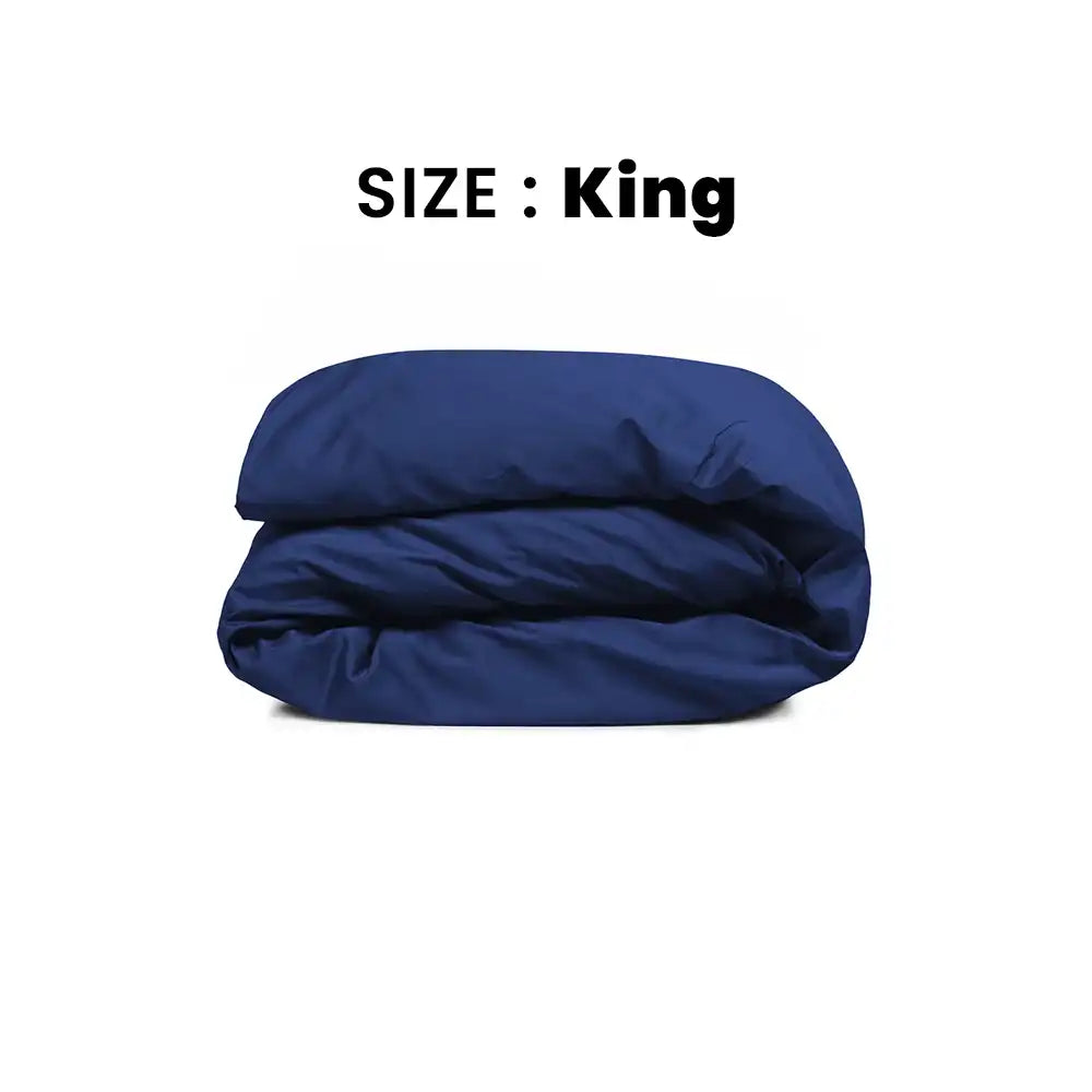 ths giza cotton king duvet cover indigo blue