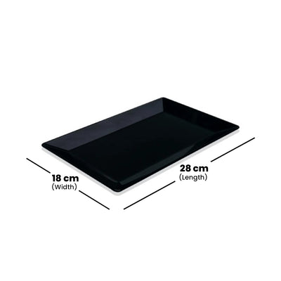 Tribeca Polycarbonate White Rectengular Plate 18 X 28 Cm, BOX QUANTITY 40 PCS