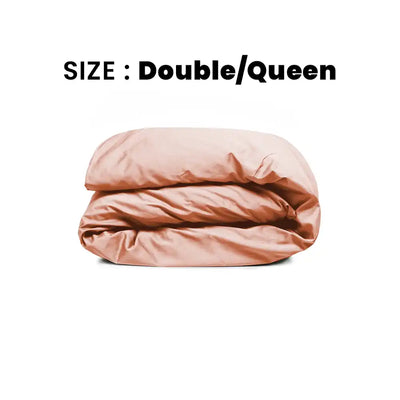 ths giza cotton double queen duvet cover rose