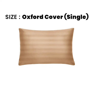 ths eternal stripes single cotton oxford pillow cover gold