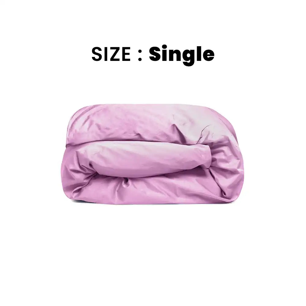 ths giza cotton single duvet cover mauve