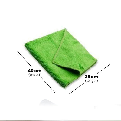 THS 310440 Green Microfiber Cleaning Cloths 38 x 40cm