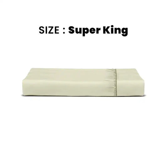 ths giza cotton super king fitted bed sheet silver green