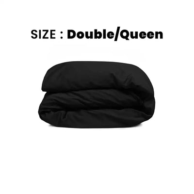 ths giza cotton double queen duvet cover onyx