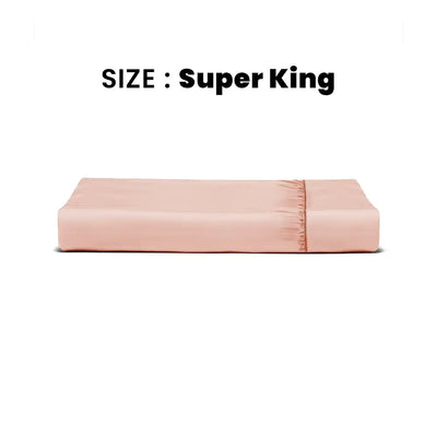 ths giza cotton super king fitted bed sheet rose