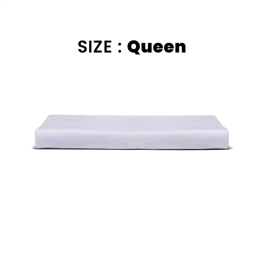 ths giza cotton queen flat bed sheet grey