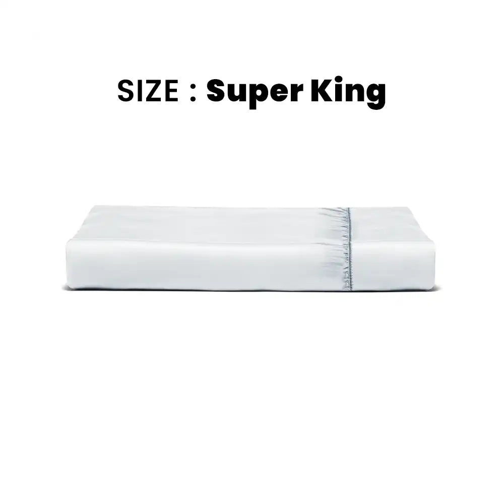 ths giza cotton super king fitted bed sheet silver grey