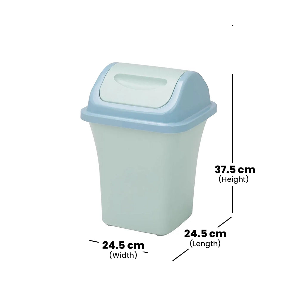 THS AF07024 Blue Plastic Swing Dust Bin 8L