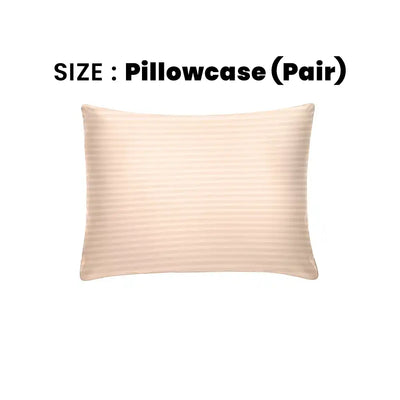 ths zen stripes cotton pillowcase pair pastel pink