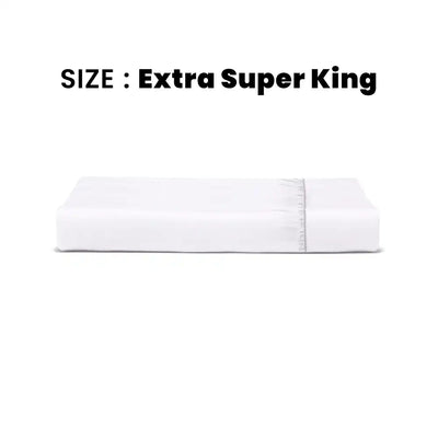 ths giza cotton extra super king fitted bed sheet white