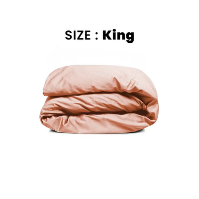 ths giza cotton king duvet cover pastel pink