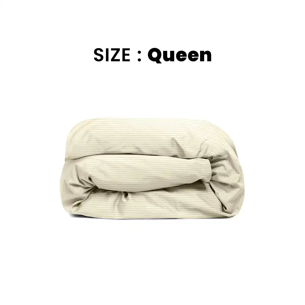 ths zen stripes queen duvet cover ivory