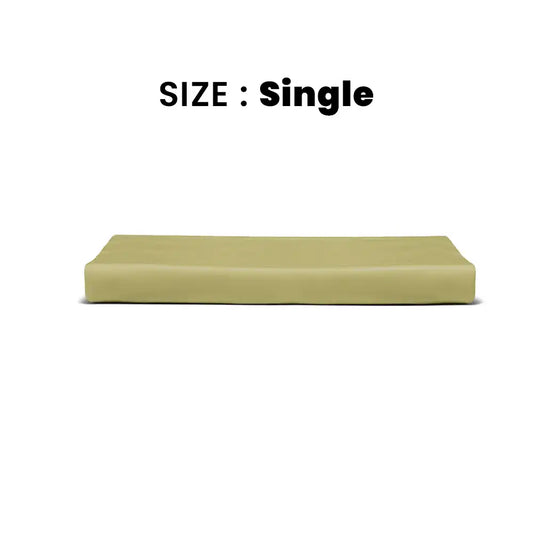 ths giza cotton single flat bed sheet sage green