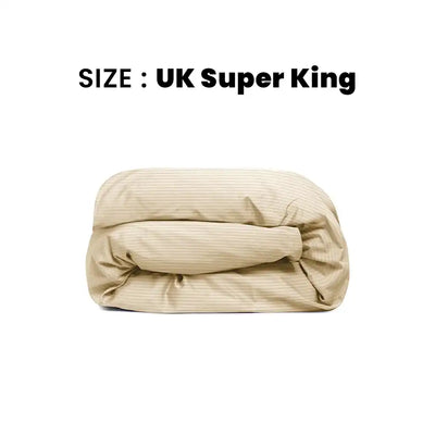 ths zen stripes uk super king duvet cover ivory