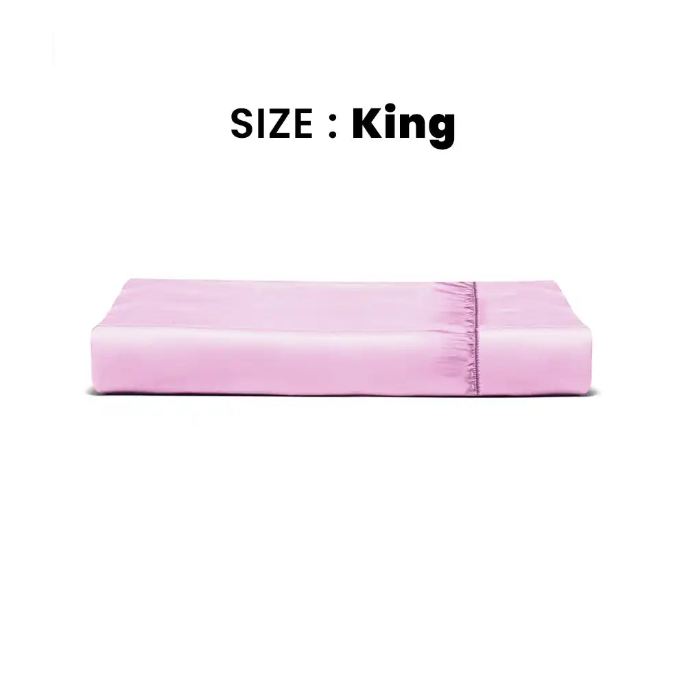 ths giza cotton king fitted bed sheet mauve