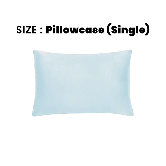 ths giza cotton single pillowcase baby blue