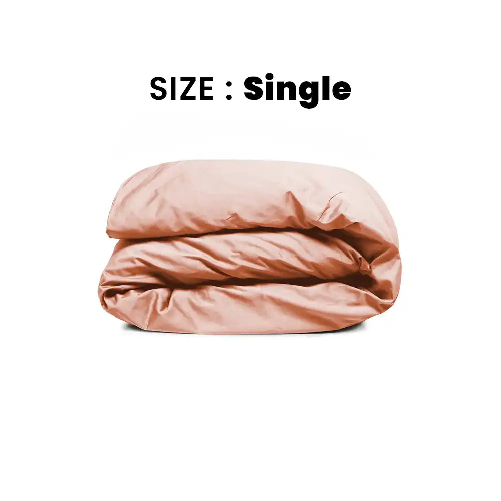 ths giza cotton single duvet cover rose