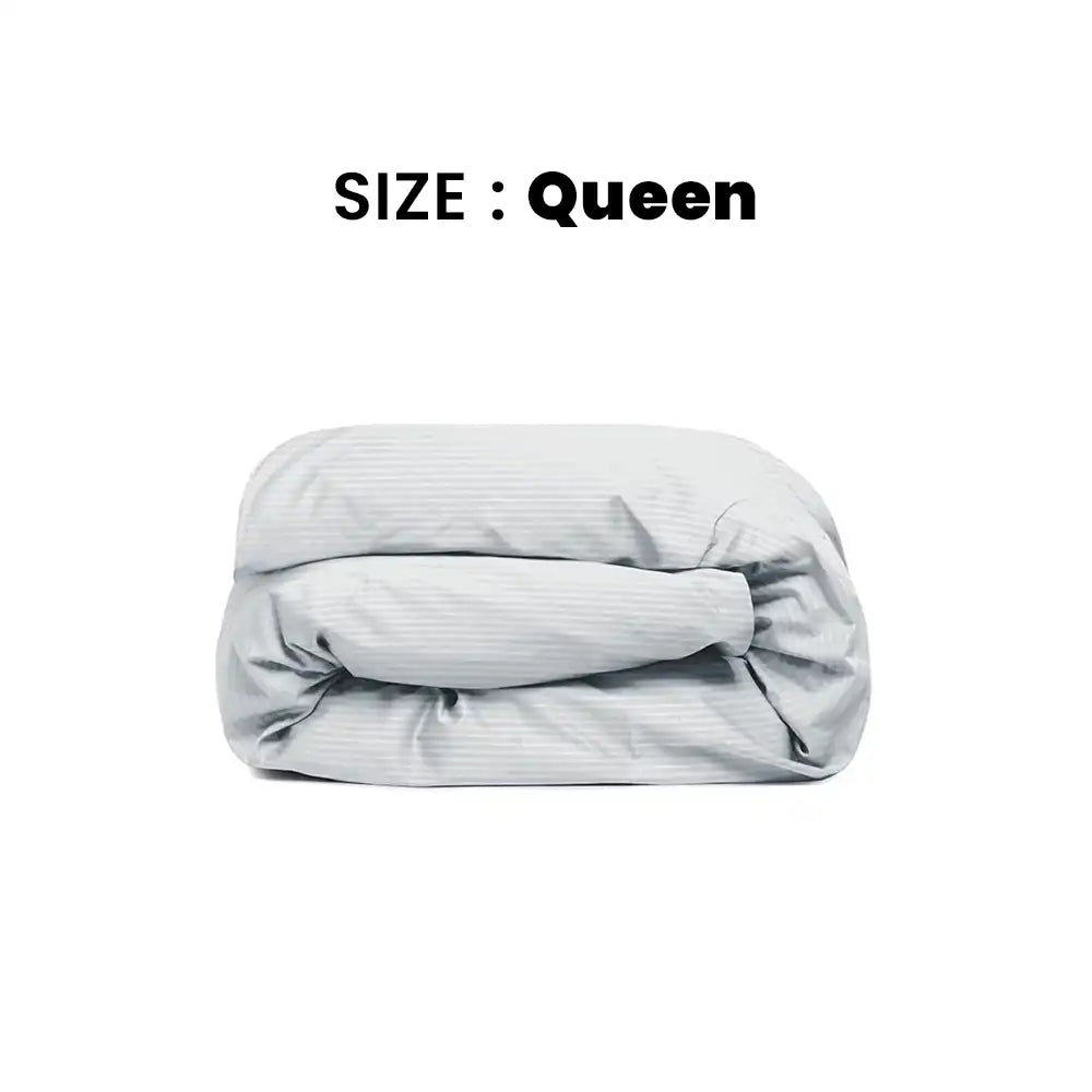 ths zen stripes queen duvet cover glacier