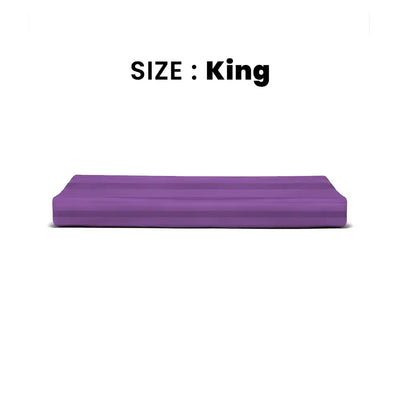 ths eternal stripes king cotton flat bed sheet purple