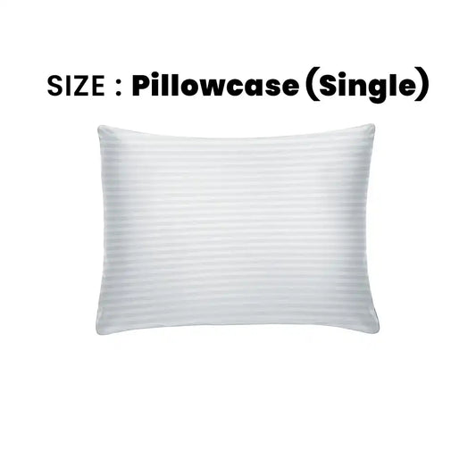 ths zen stripes single cotton pillowcase grey